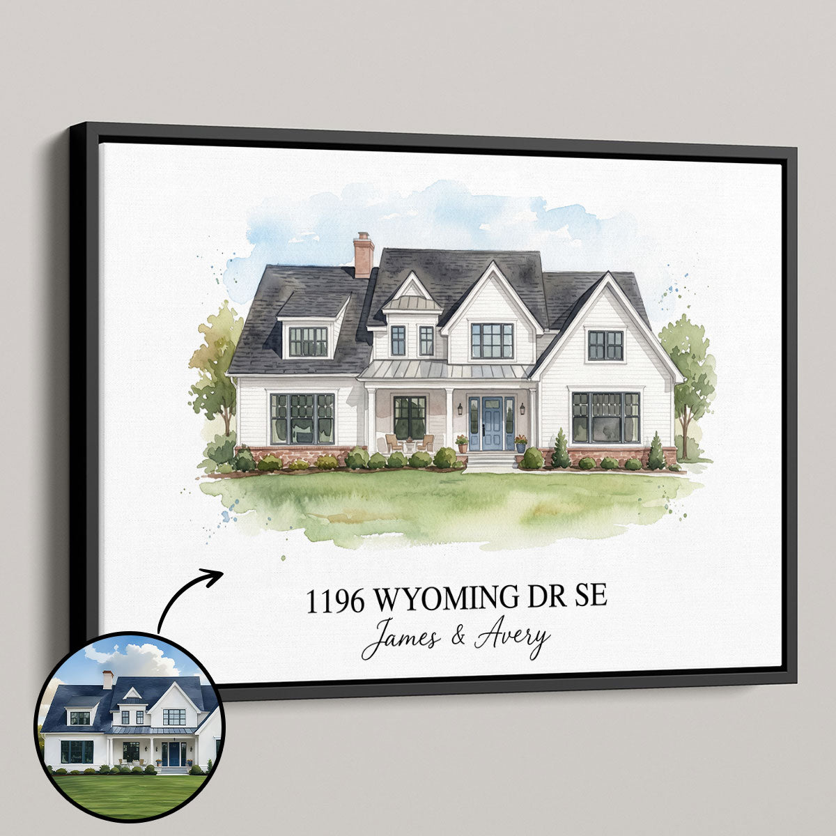 Home Sweet Home Custom Portrait - Personalized Poster - Housewarming Gift, Our First Home Sign