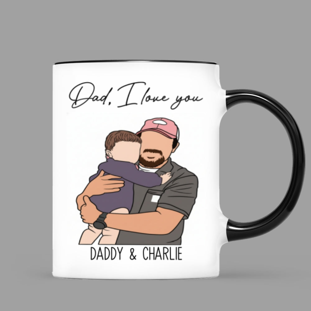 Faceless Portrait Style Best Dad Ever - Personalized Mug - Father's Day Gift For Dad, Husband