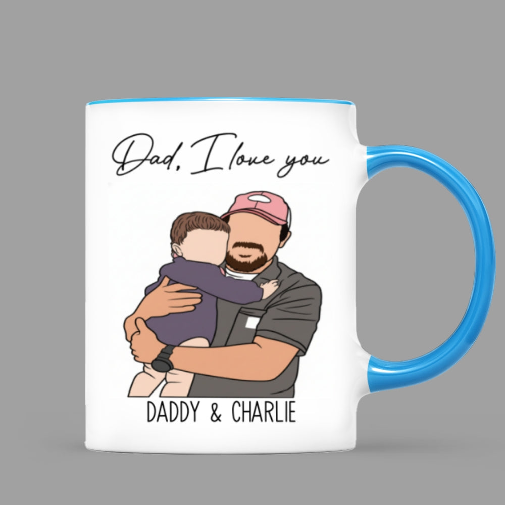 Faceless Portrait Style Best Dad Ever - Personalized Mug - Father's Day Gift For Dad, Husband