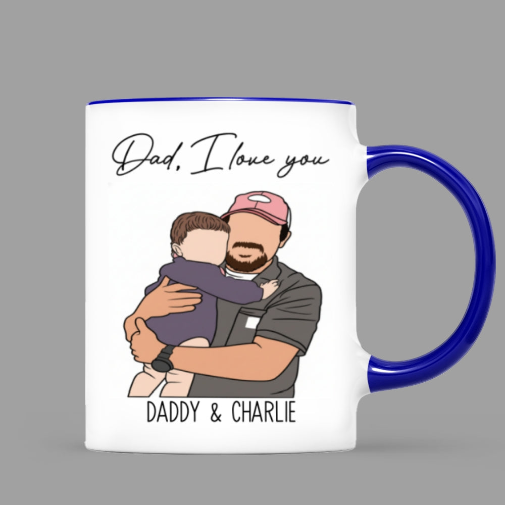 Faceless Portrait Style Best Dad Ever - Personalized Mug - Father's Day Gift For Dad, Husband