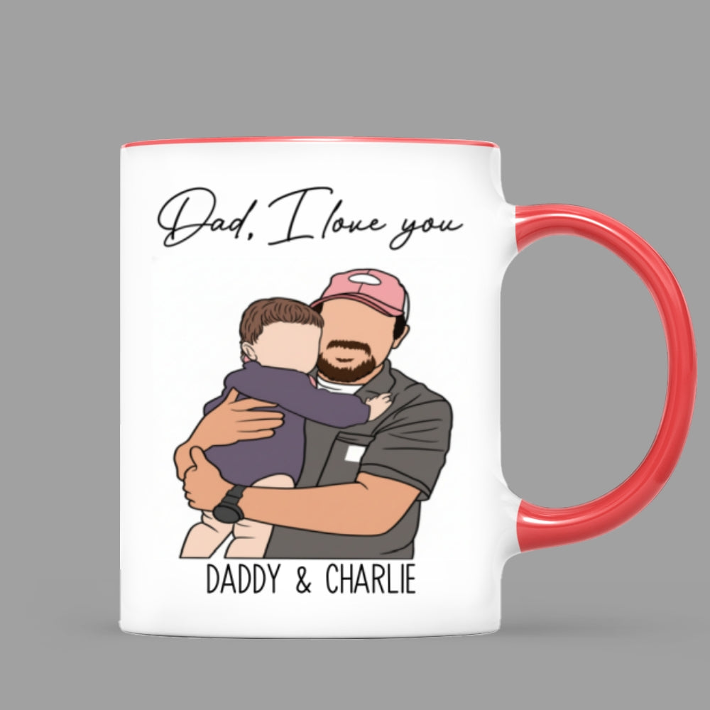 Faceless Portrait Style Best Dad Ever - Personalized Mug - Father's Day Gift For Dad, Husband
