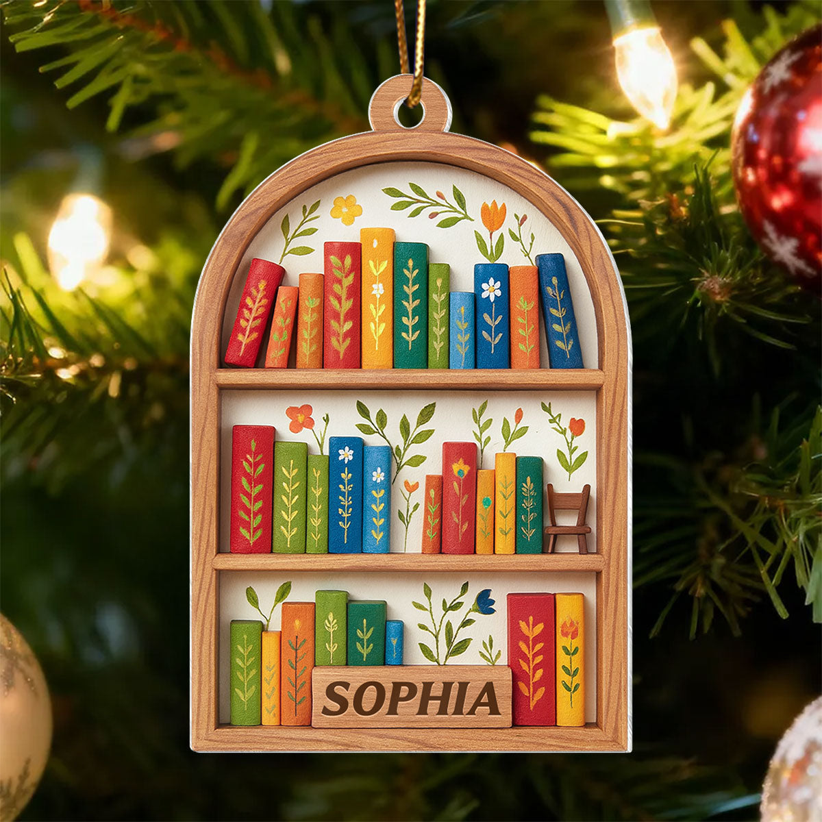 Quiet Moments With Books – Personalized Acrylic Ornament – Sentimental Gift for Book Lovers