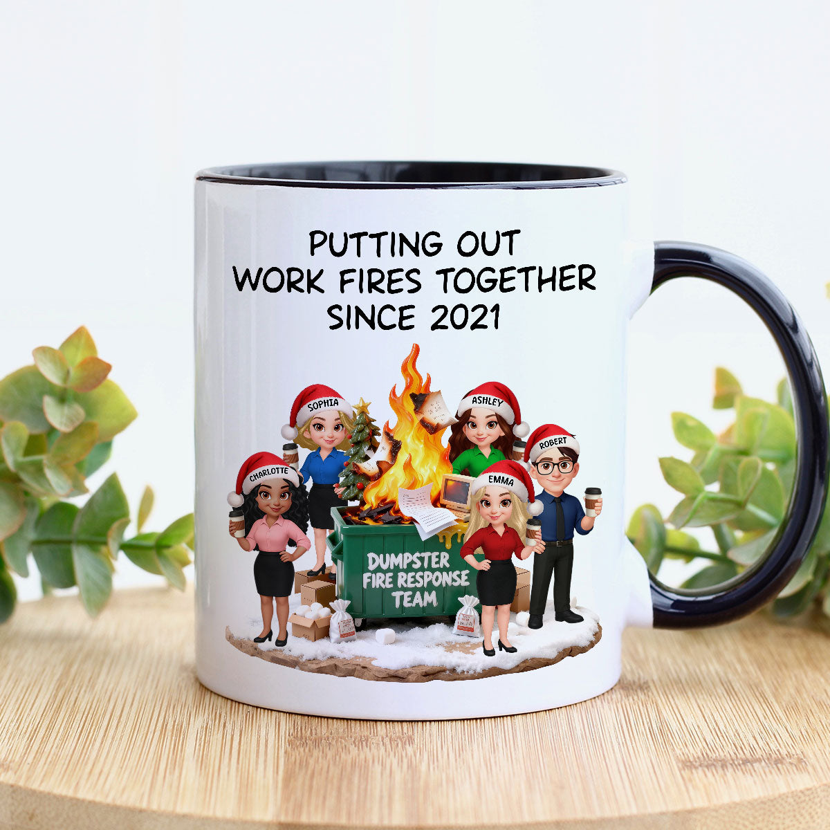 Dumpster Fire Response Team - Personalized Mug - Funny Gift For Coworkers, Work Besties