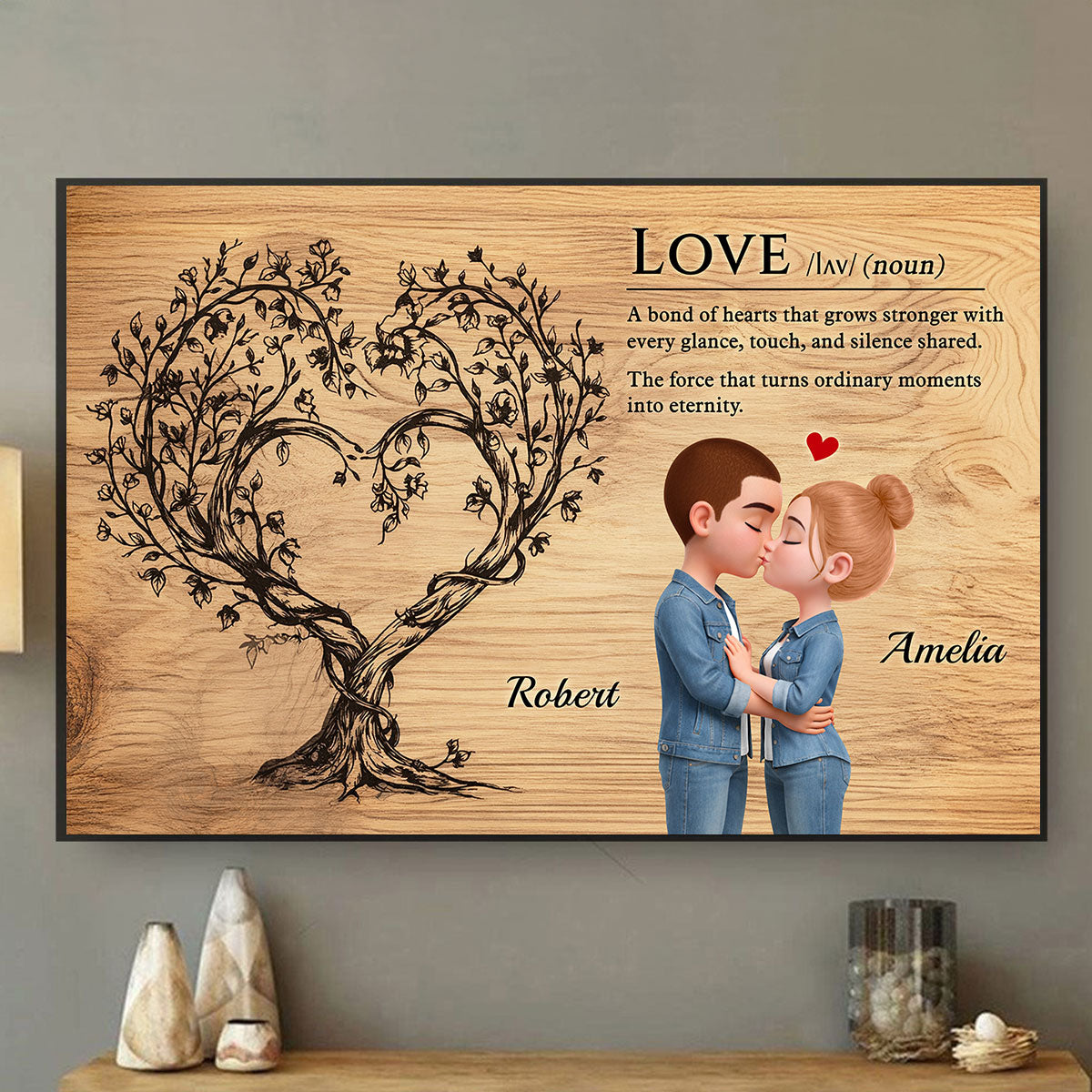 Love Definition Wall Decor - Personalized Poster - Anniversary, Valentine's Day Gift, Gift For Him, Gift For Her