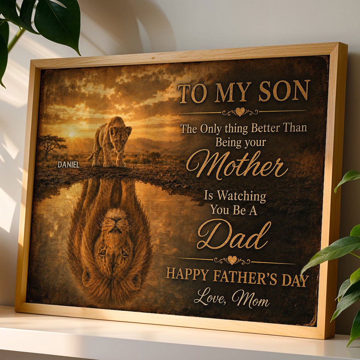 Lion To My Son - Personalized Poster - Father' Day Gift For Son
