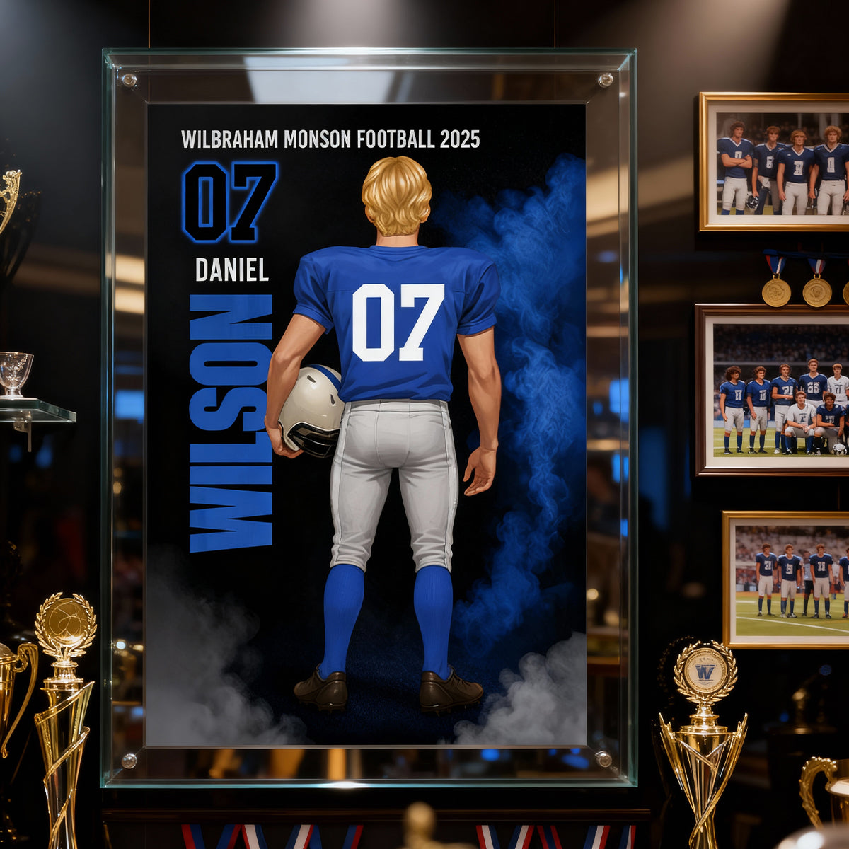 Football Sports Legend - Personalized Poster - Christmas Gift for Seniors, Sons, Grandsons
