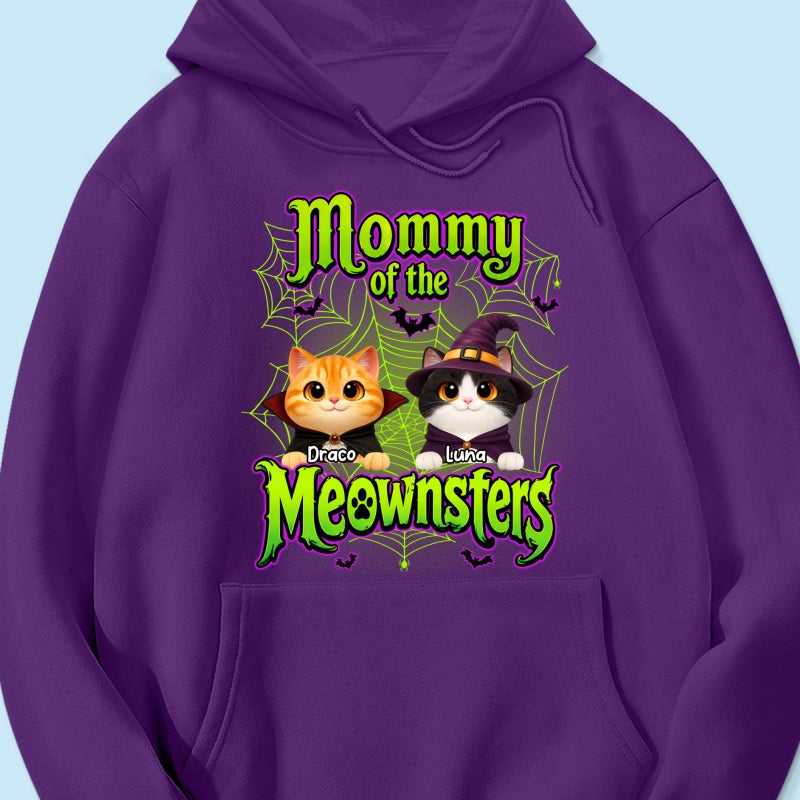 Neon Green Design Cats - Personalized Shirt - Halloween Gift For Cat Lovers