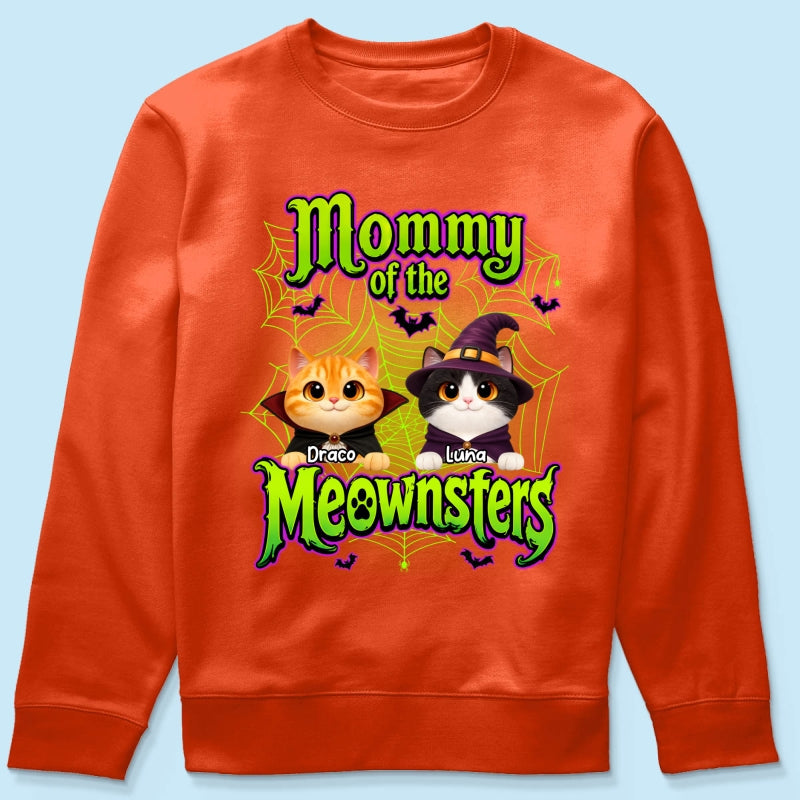 Neon Green Design Cats - Personalized Shirt - Halloween Gift For Cat Lovers