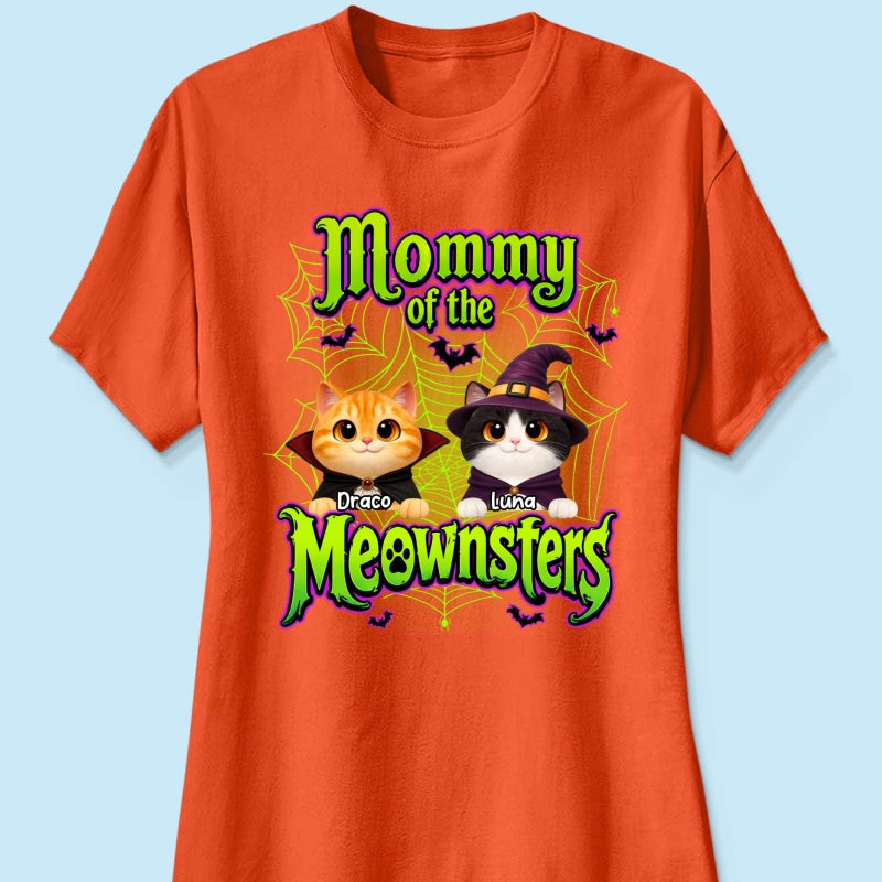 Neon Green Design Cats - Personalized Shirt - Halloween Gift For Cat Lovers