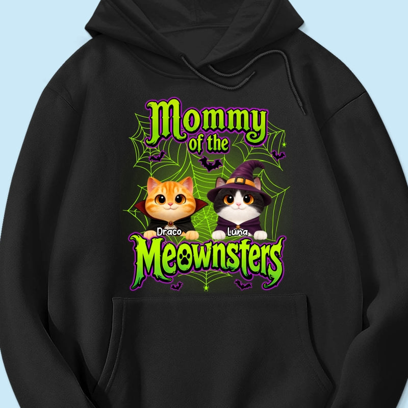 Neon Green Design Cats - Personalized Shirt - Halloween Gift For Cat Lovers