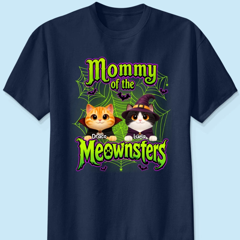 Neon Green Design Cats - Personalized Shirt - Halloween Gift For Cat Lovers
