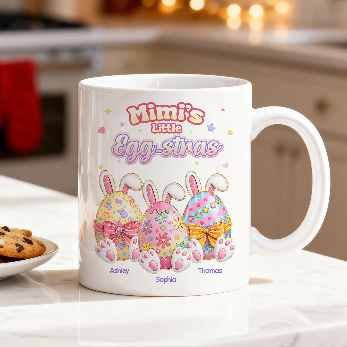 Mimi's Little Egg-stras - Personalized Mug - Gift For Grandma, Easter Home Decoration