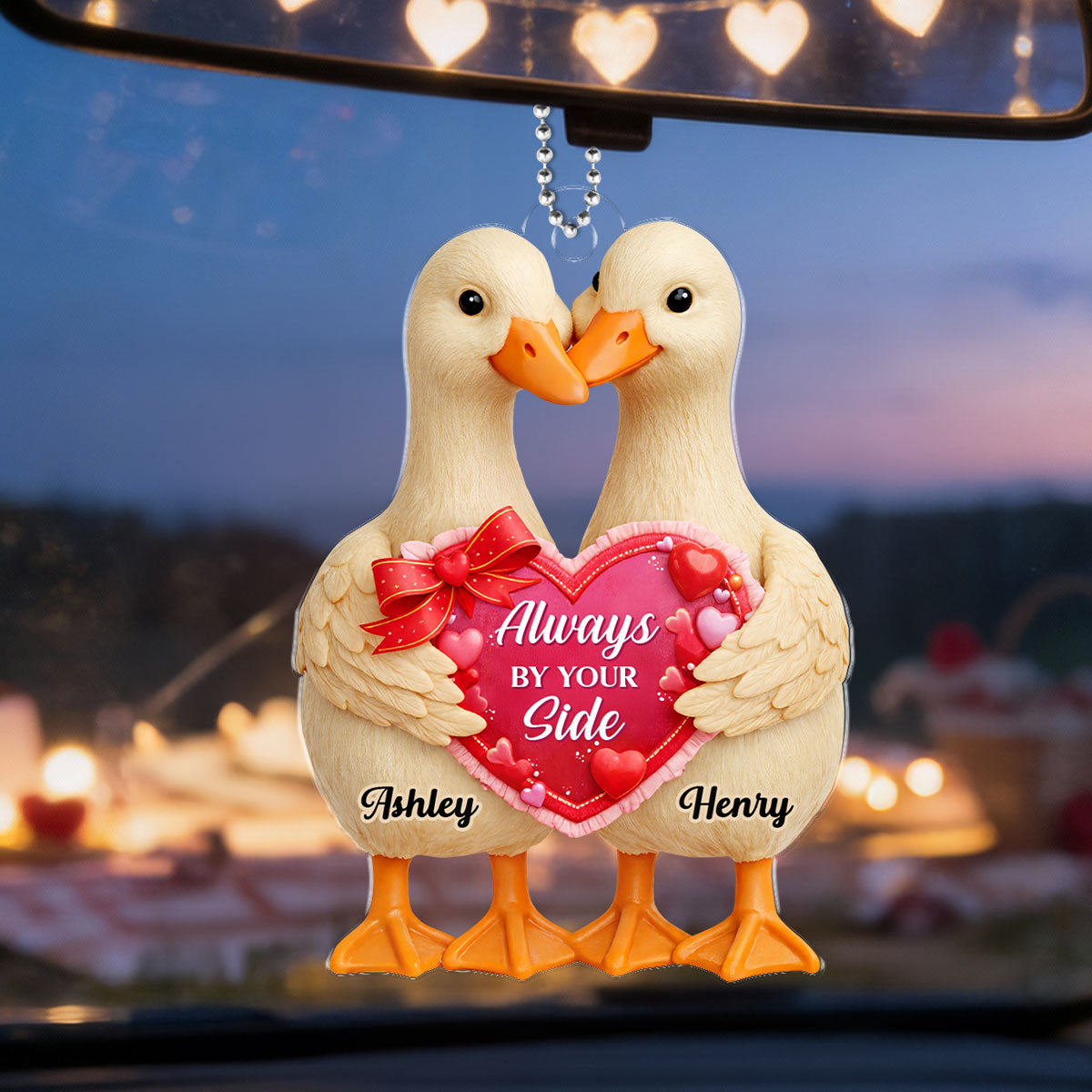 Two Hearts One Love - Personalized Car Hanger - Valentine's Gift For Him, For Her, For Couple