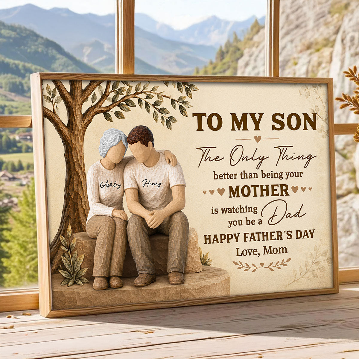 To My Son Watching You Be A Dad From Mom - Personalized Poster - Father's Day Gift For Son