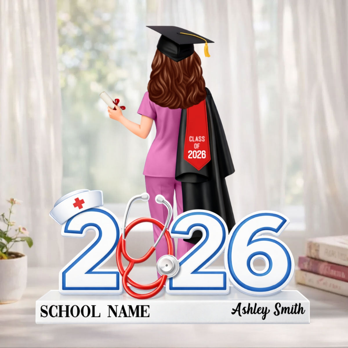 Graduation Gift Nurse Senior - Personalized Acrylic Block Plaque - Graduation Gift For Seniors, Daughter, Son, Grandkids