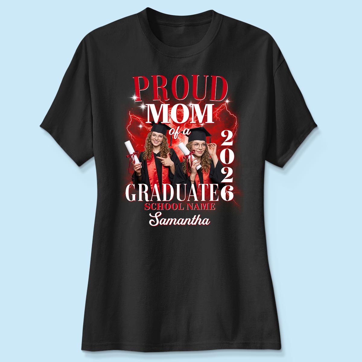 Proud Mom Dad Grandma Grandpa Of A 2026 Graduate Custom Photo - Personalized Shirt - Family Matching Graduation Shirt, Graduation Party Gift, Senior Class of 2026