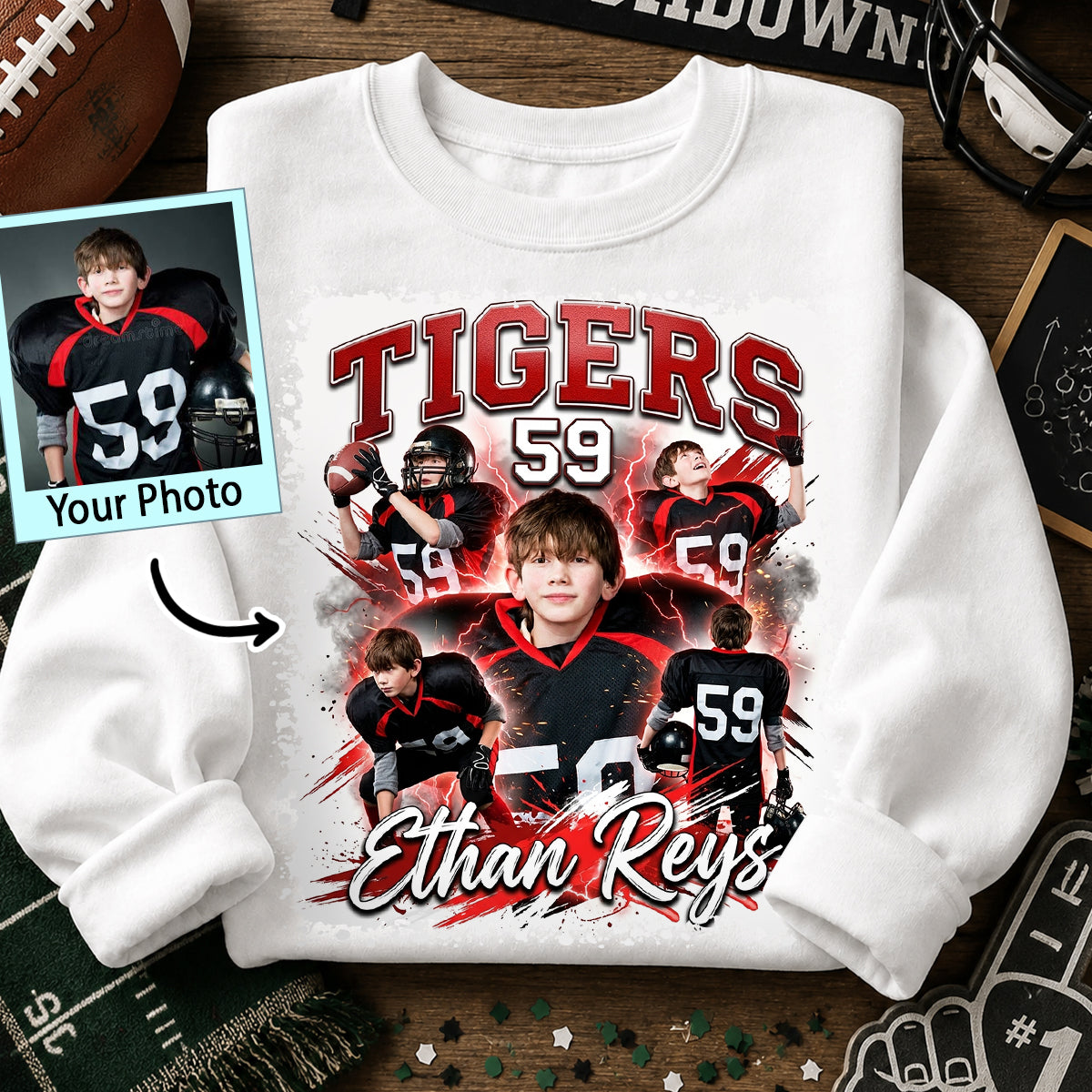Custom Football Basketball Baseball Player - Personalized Shirt - Football Mom Dad Tee, Trendy Sport Shirt, Senior Gift