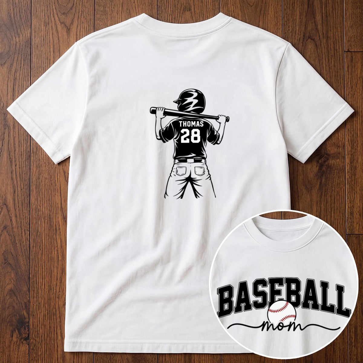 Baseball Mom Baseball Players - Personalized Personalized Double Sided Shirt- Mother's Day Gift For Baseball Mom, Wife