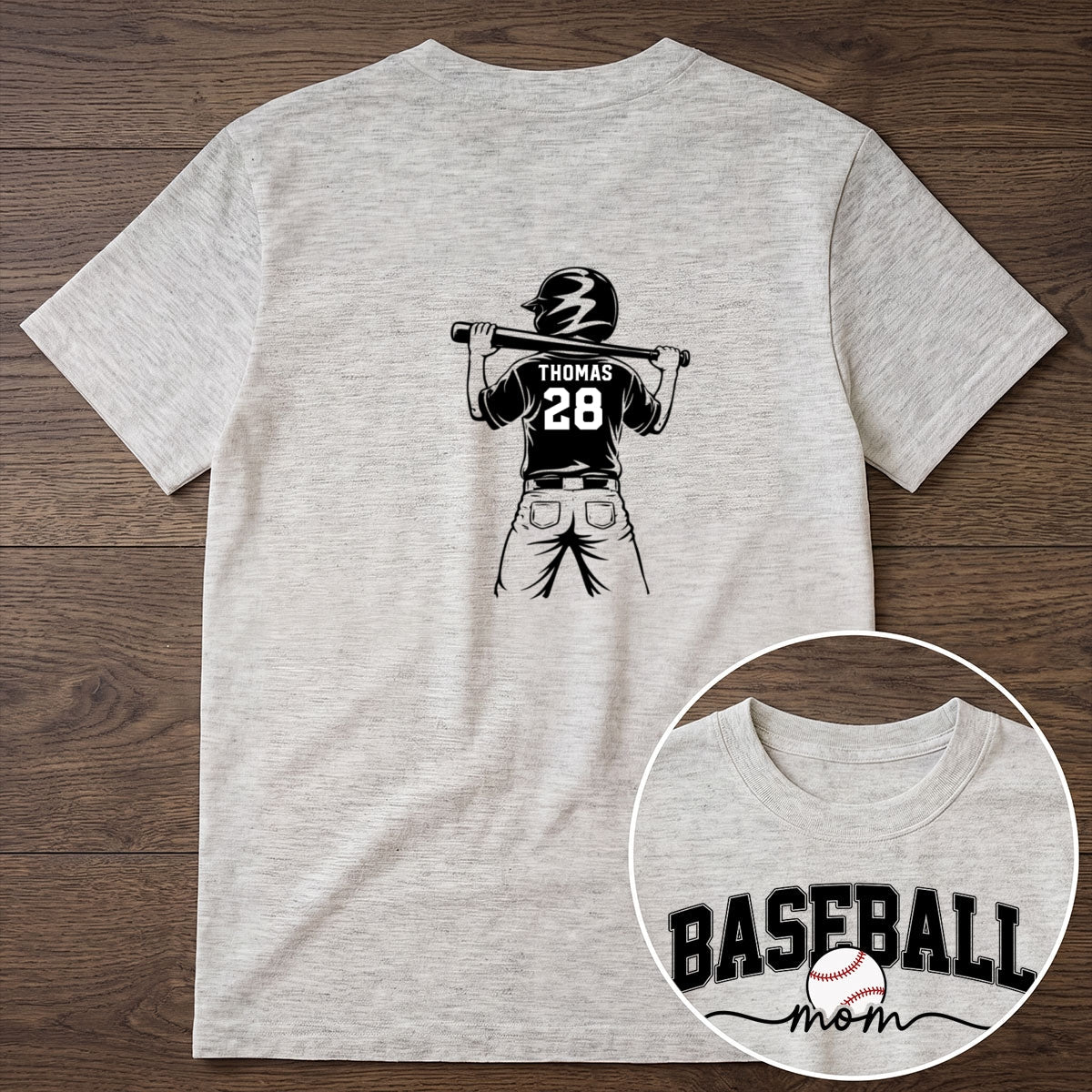Baseball Mom Baseball Players - Personalized Personalized Double Sided Shirt- Mother's Day Gift For Baseball Mom, Wife