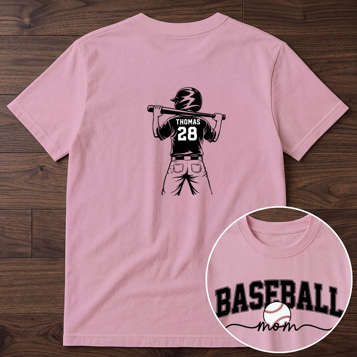 Baseball Mom Baseball Players - Personalized Personalized Double Sided Shirt- Mother's Day Gift For Baseball Mom, Wife