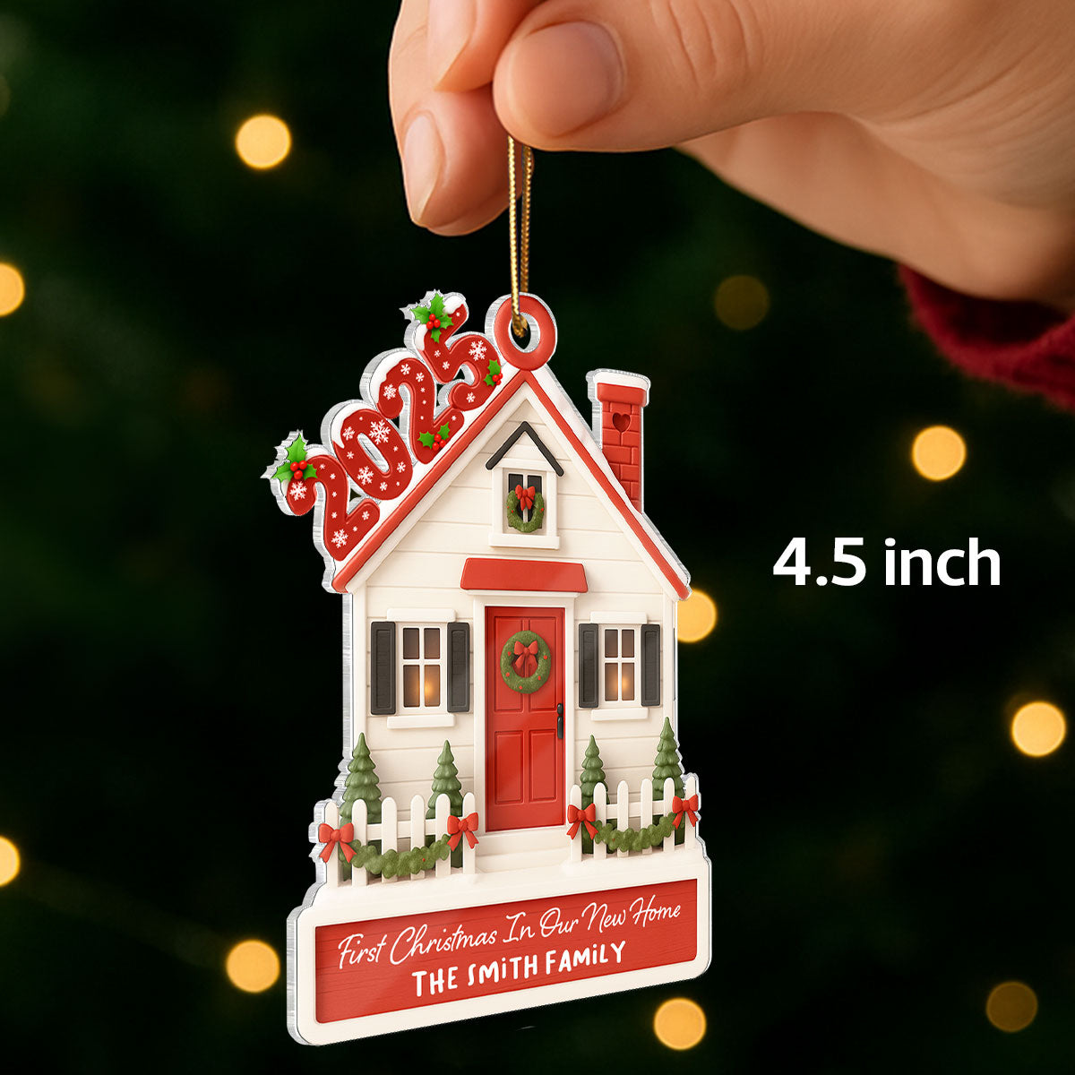 Our First Home Christmas 2025 - Personalized Acrylic Ornament - Unique Christmas Gift For Couple, Family