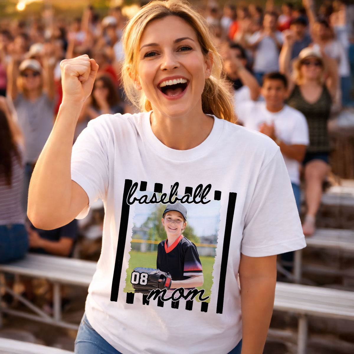 Baseball Mom Photo - Personalized Shirt - Mother's Day Gift for Mom, Wife