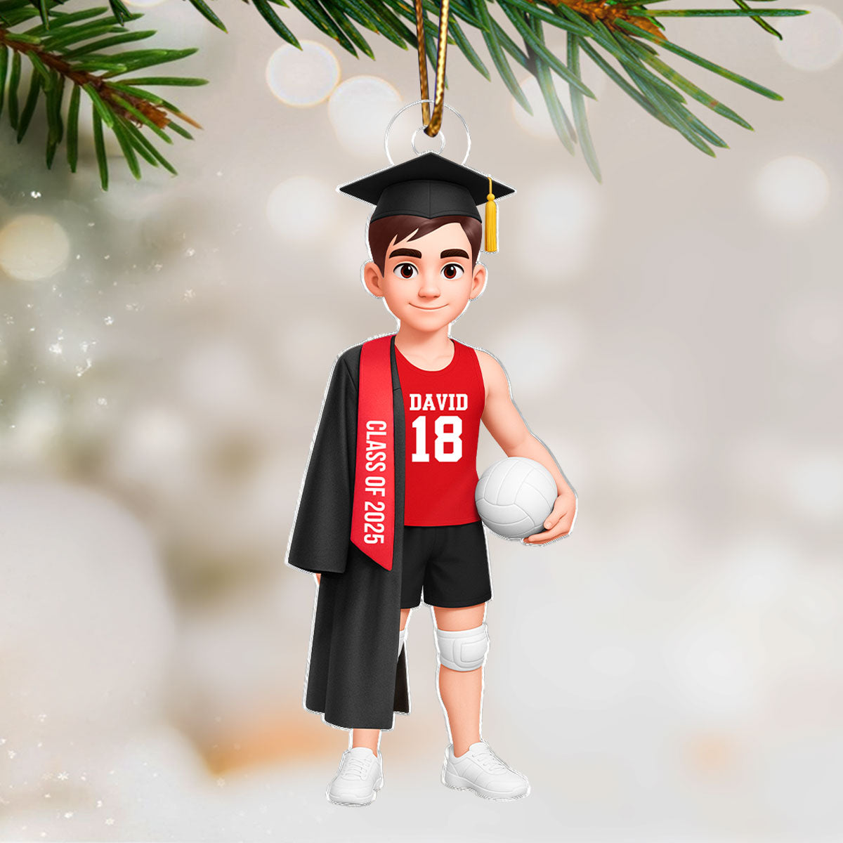 Senior Volleyball Player Graduation - Personalized Acrylic Ornament