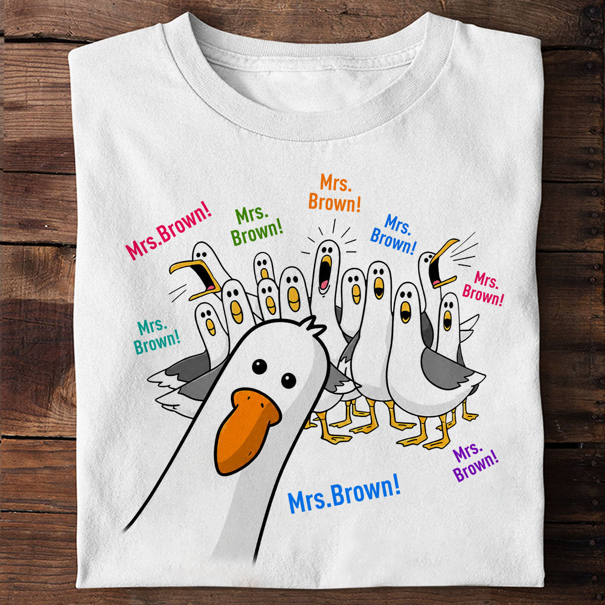 Funny Seagulls Teacher Name - Personalized Shirt - Back To School Gift For Teacher