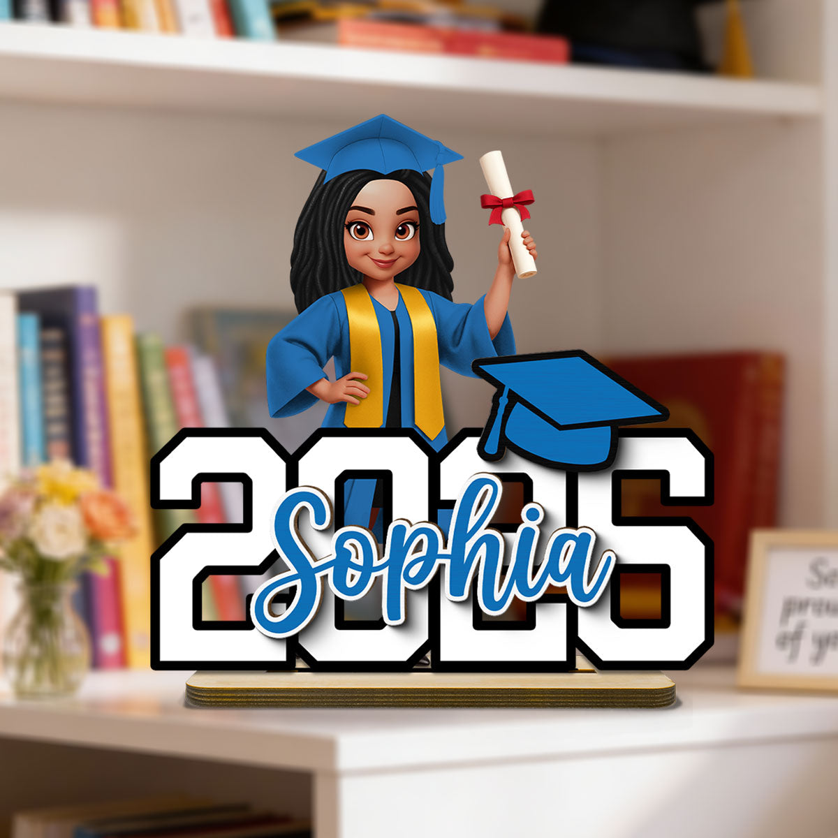 Congrats Class Of Graduation Senior - Personalized 2-Layered Wooden Plaque - Gift For Graduation Day, Graduation Gift, Keepsake