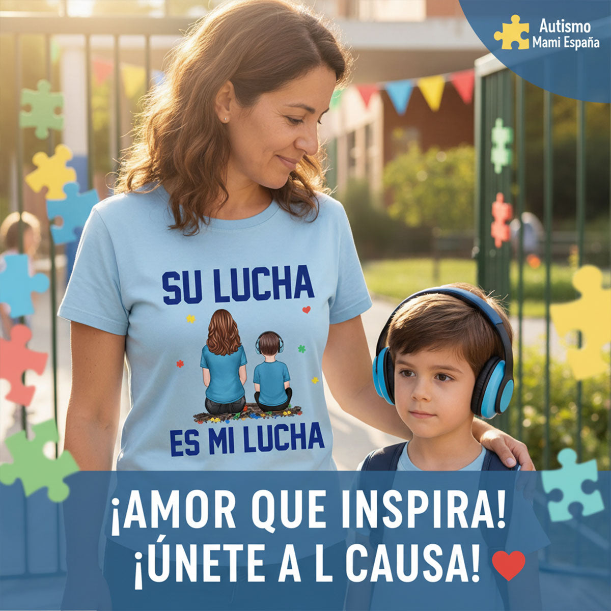 Su Lucha As Mi Lucha His Fight Is My Fight - Personalized Shirt - Spanish Version Autism Awareness Shirt