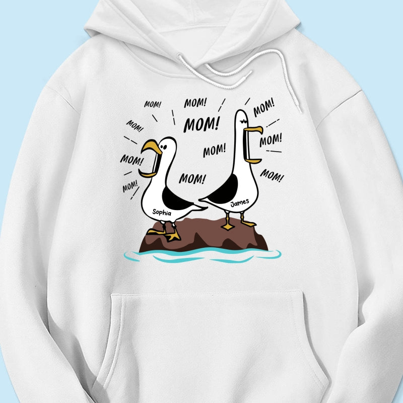 Seagull Mom Mom Mom - Personalized Shirt - Funny Mother's Day Gift For Mom