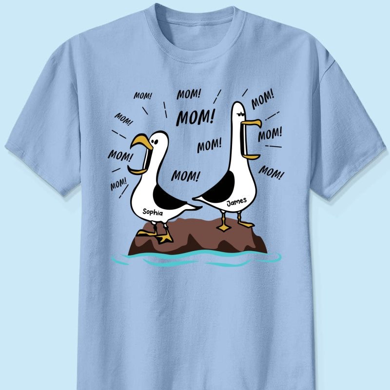 Seagull Mom Mom Mom - Personalized Shirt - Funny Mother's Day Gift For Mom