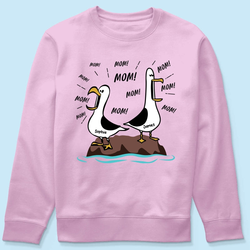 Seagull Mom Mom Mom - Personalized Shirt - Funny Mother's Day Gift For Mom