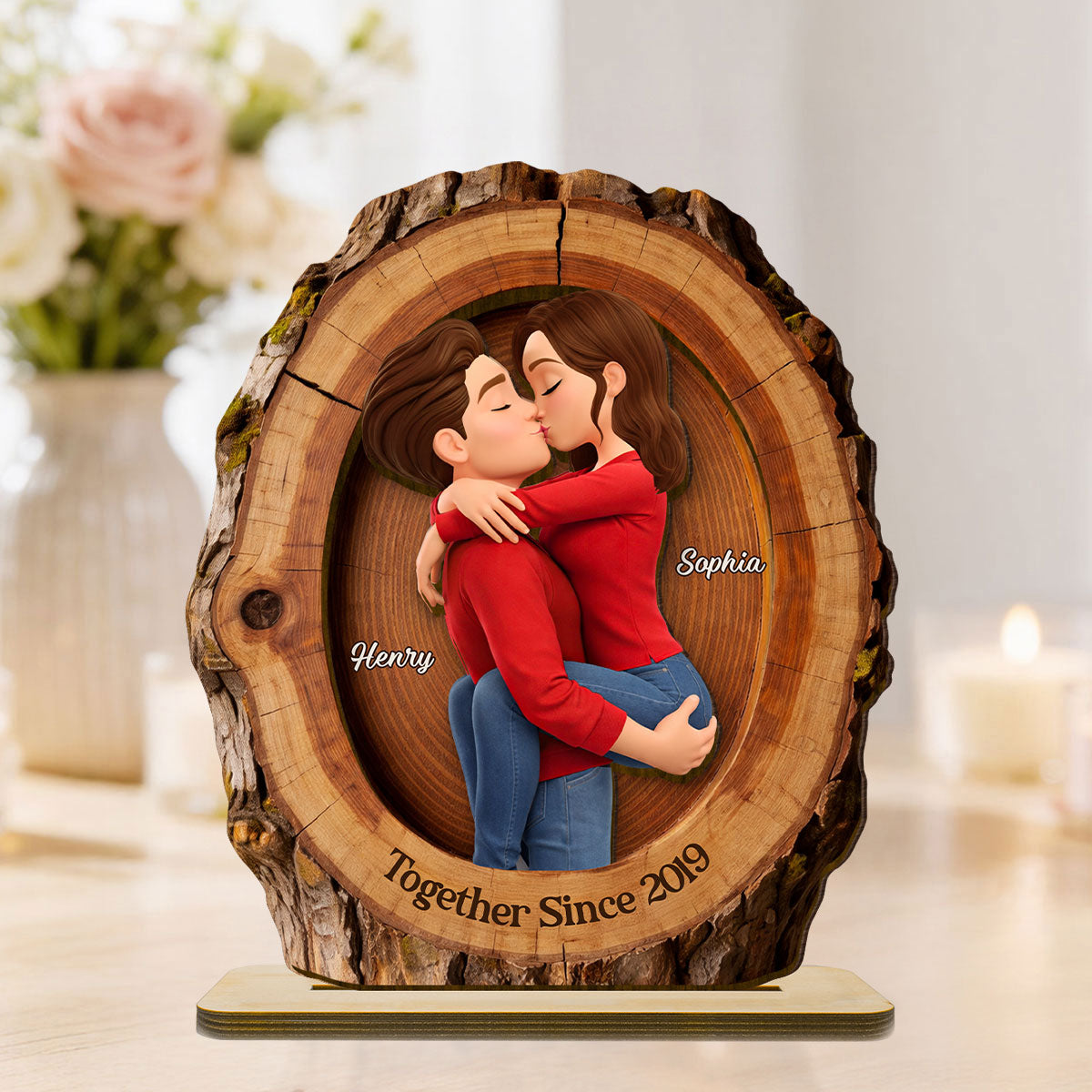I'm Yours No Returns Or Refunds - Personalized 2-Layered Wooden Plaque - Anniversary, Valentine's Day Gift, Gift For Him, Gift For Her