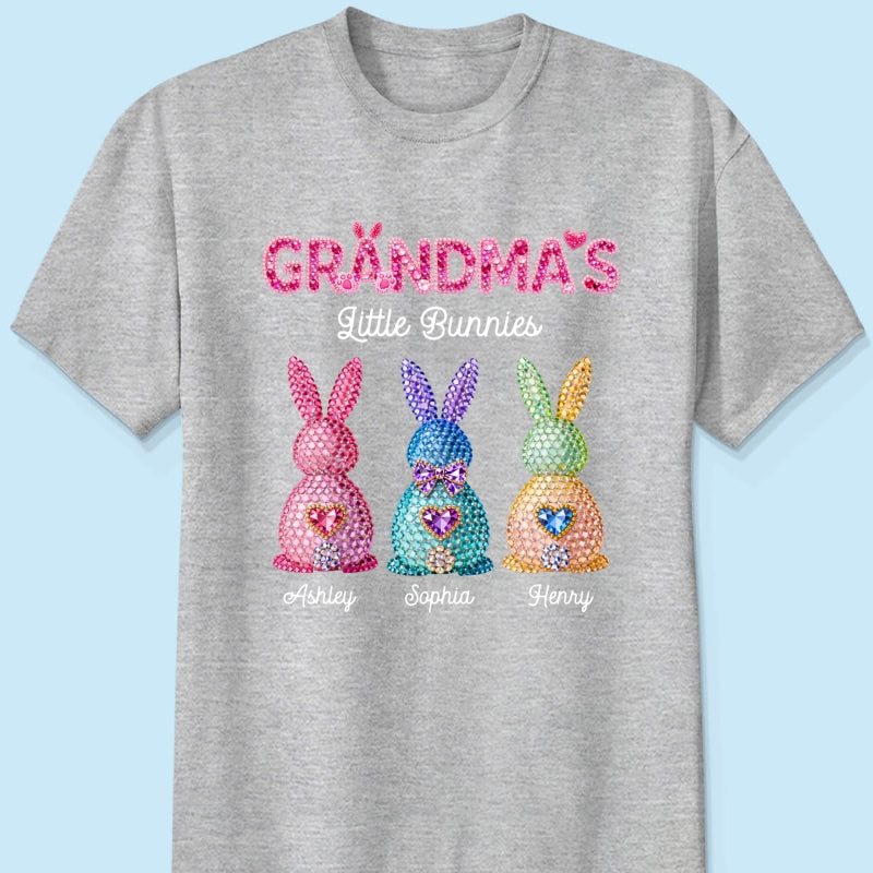 Grandma's Little Bunnies Easter - Personalized Shirt - Sentimental Gift for Grandma