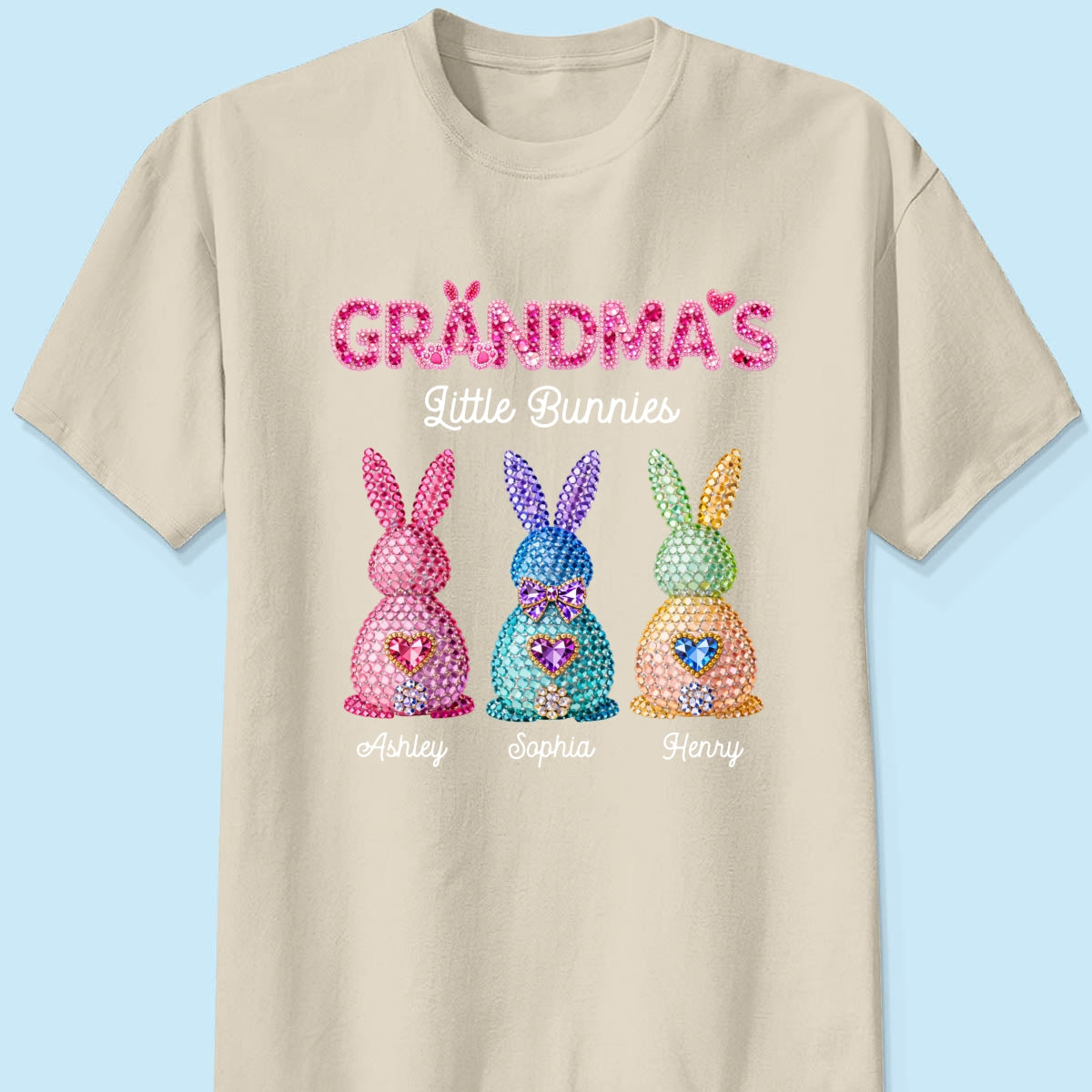 Grandma's Little Bunnies Easter - Personalized Shirt - Sentimental Gift for Grandma