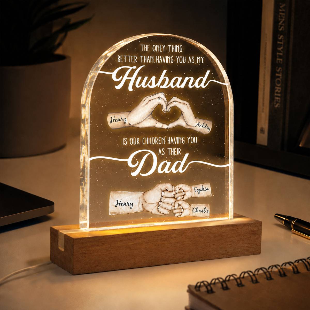 The Only Thing Better Than Having You As Husband - Personalized Acrylic Block LED Night Light - Father's Day Gift For Husband, Dad