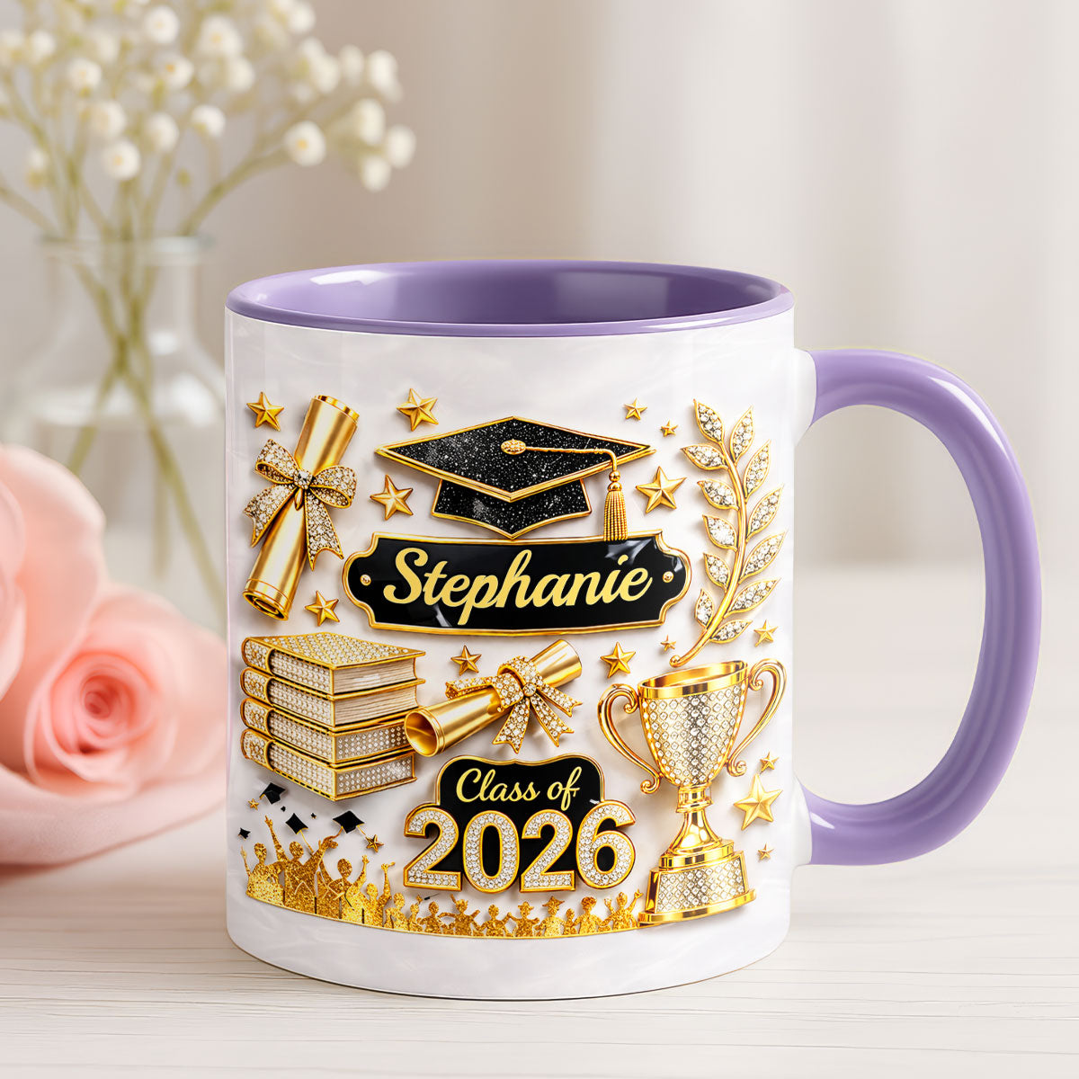 Class Of Graduation - Personalized Mug - Graduation Gift, Keepsake For Daughter, Granddaughter