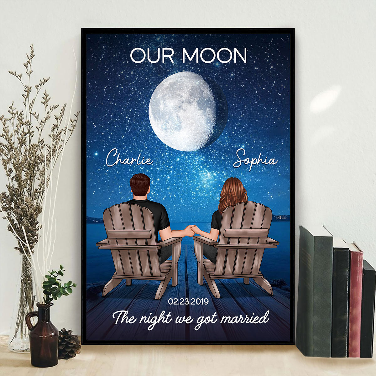 Couple We Got This Custom Moon Phase by Date - Personalized Poster - Sentimental Valentine's Day Gift for Her, for Him