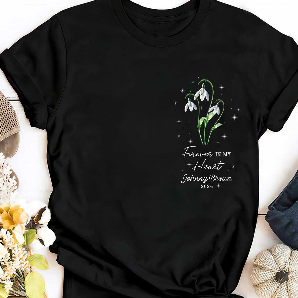 Tiny Bloom Forever - Personalized Shirt - Memorial Sympathy Gift for Baby Loss