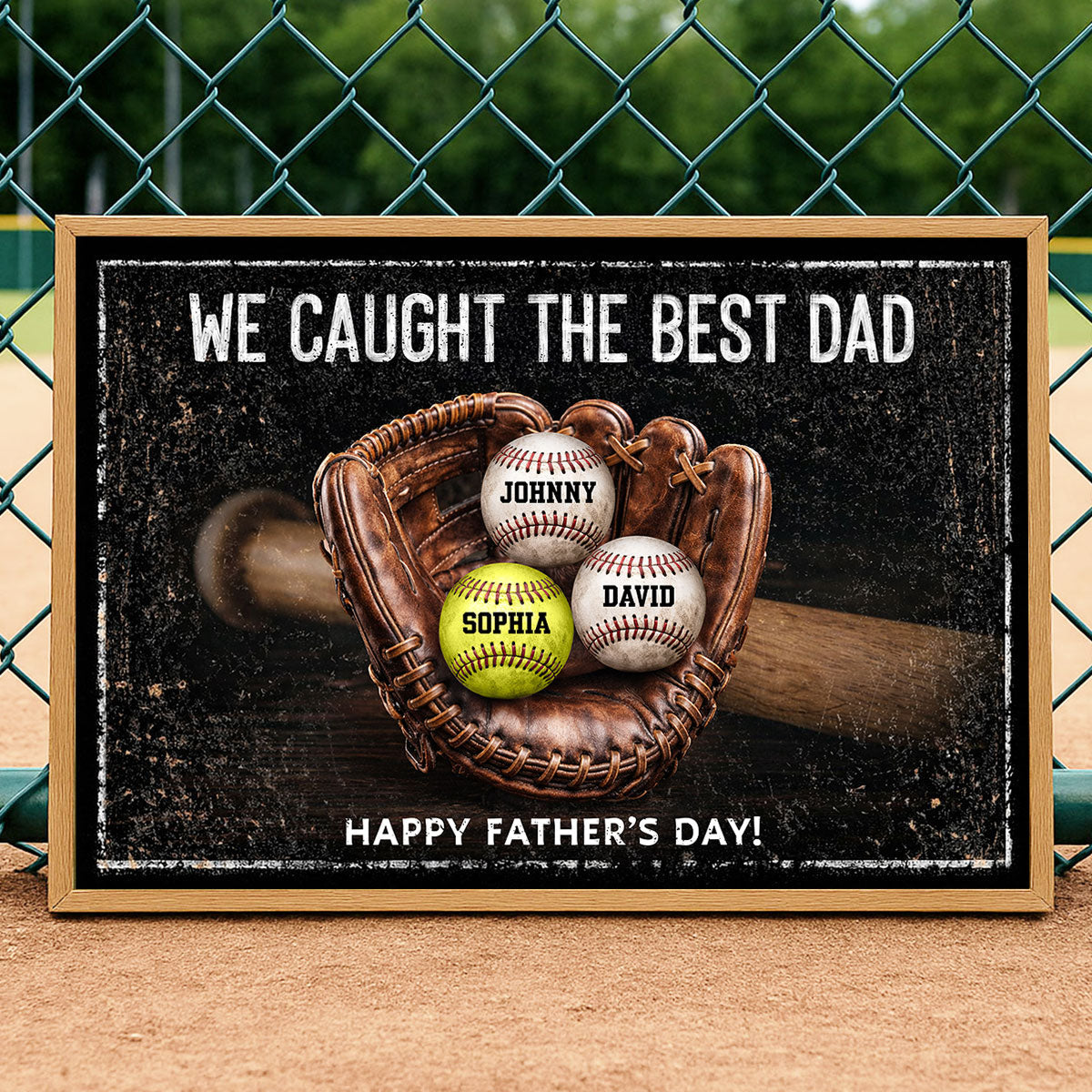 We Caught The Best Dad - Personalized Poster - Heartfelt Father's Day Gift for Dad, Husband