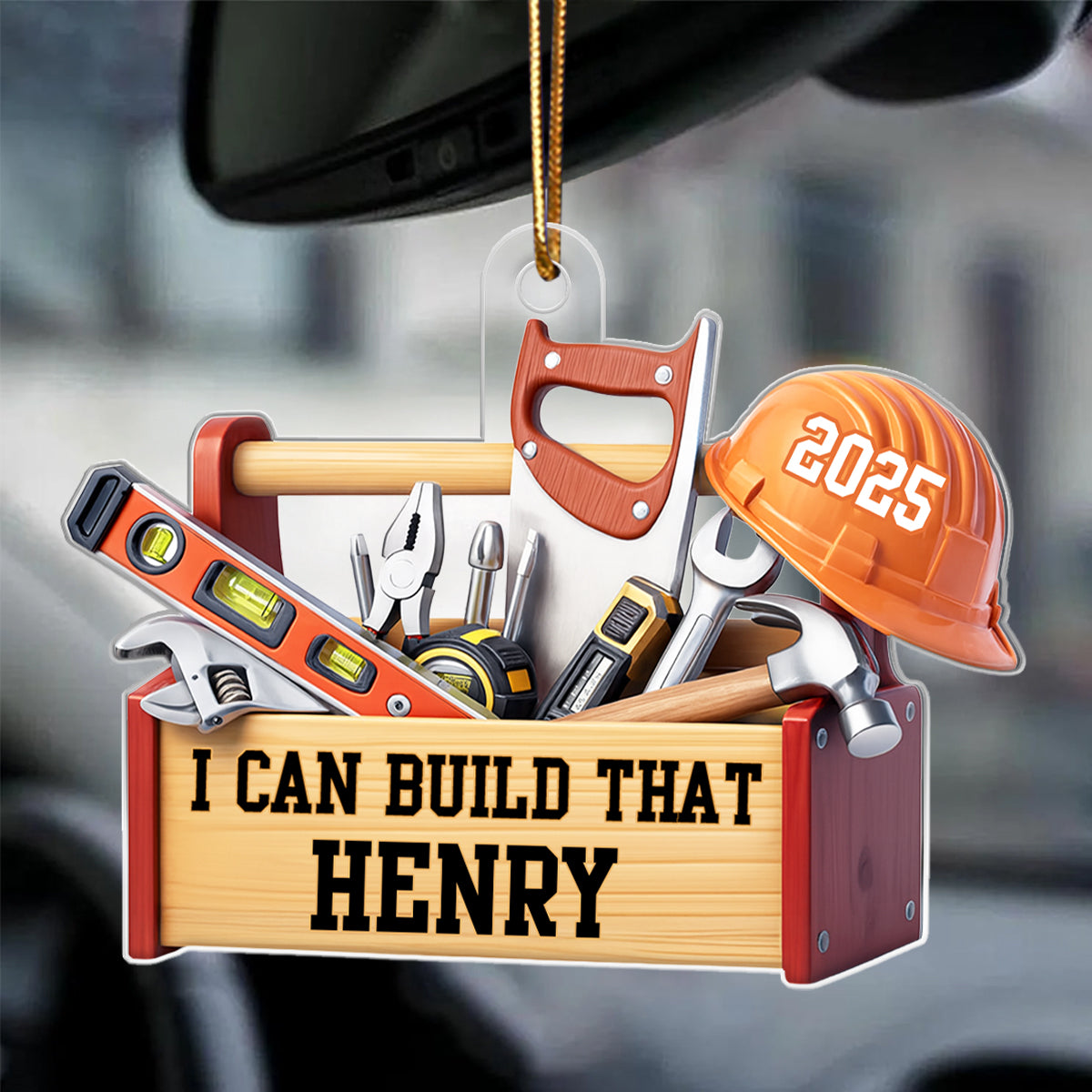 Custom Carpenter Mr Fix it I Can Build That - Personalized Acrylic Ornament - Christmas Gift for Handyman, Woodworker