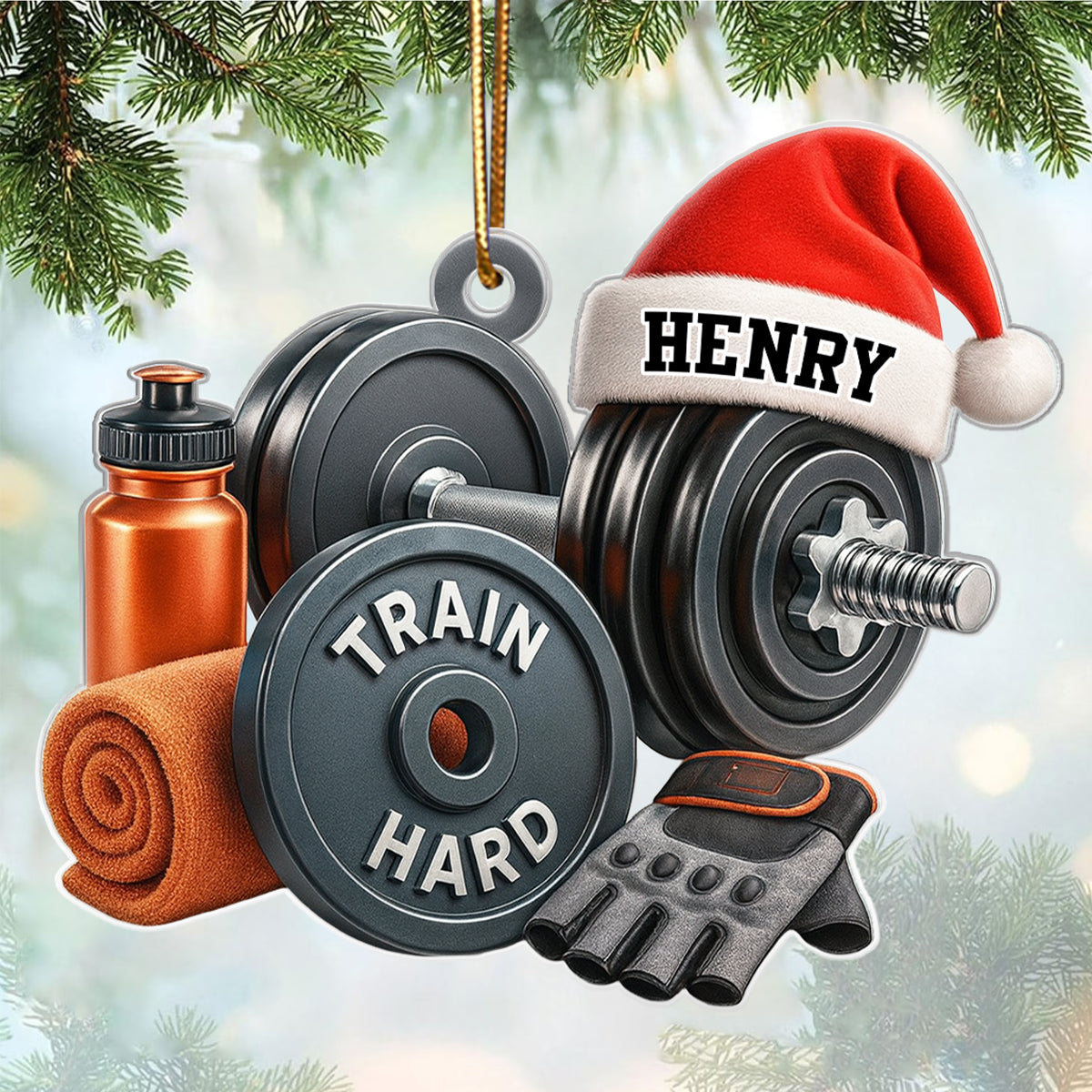 Stronger Every Single Day – Personalized Acrylic Ornament – Motivational Gift for Gym Lovers