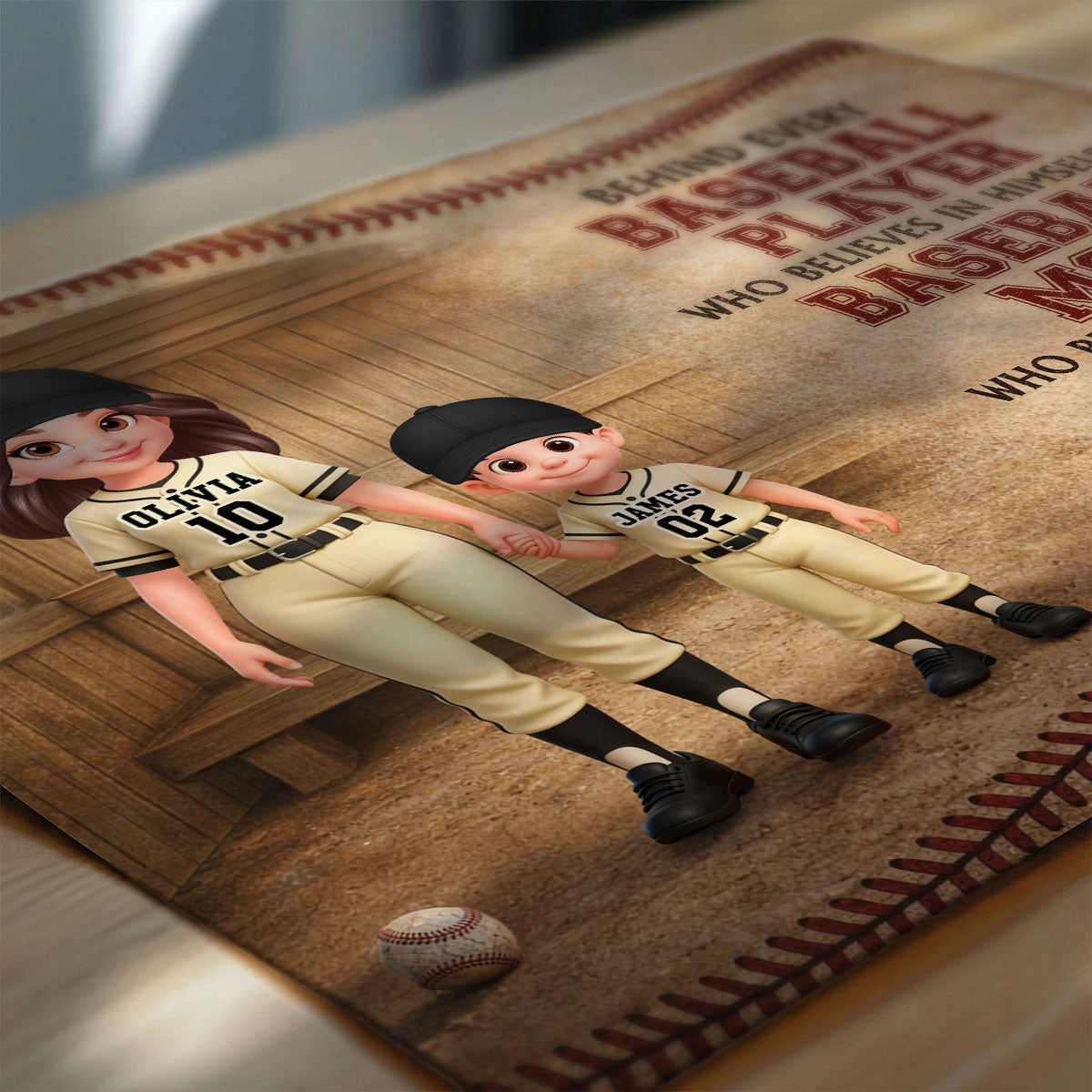 Behind Every Baseball Player Is A Baseball Mom - Personalized Poster - Mother's Day Gift For Baseball Mom