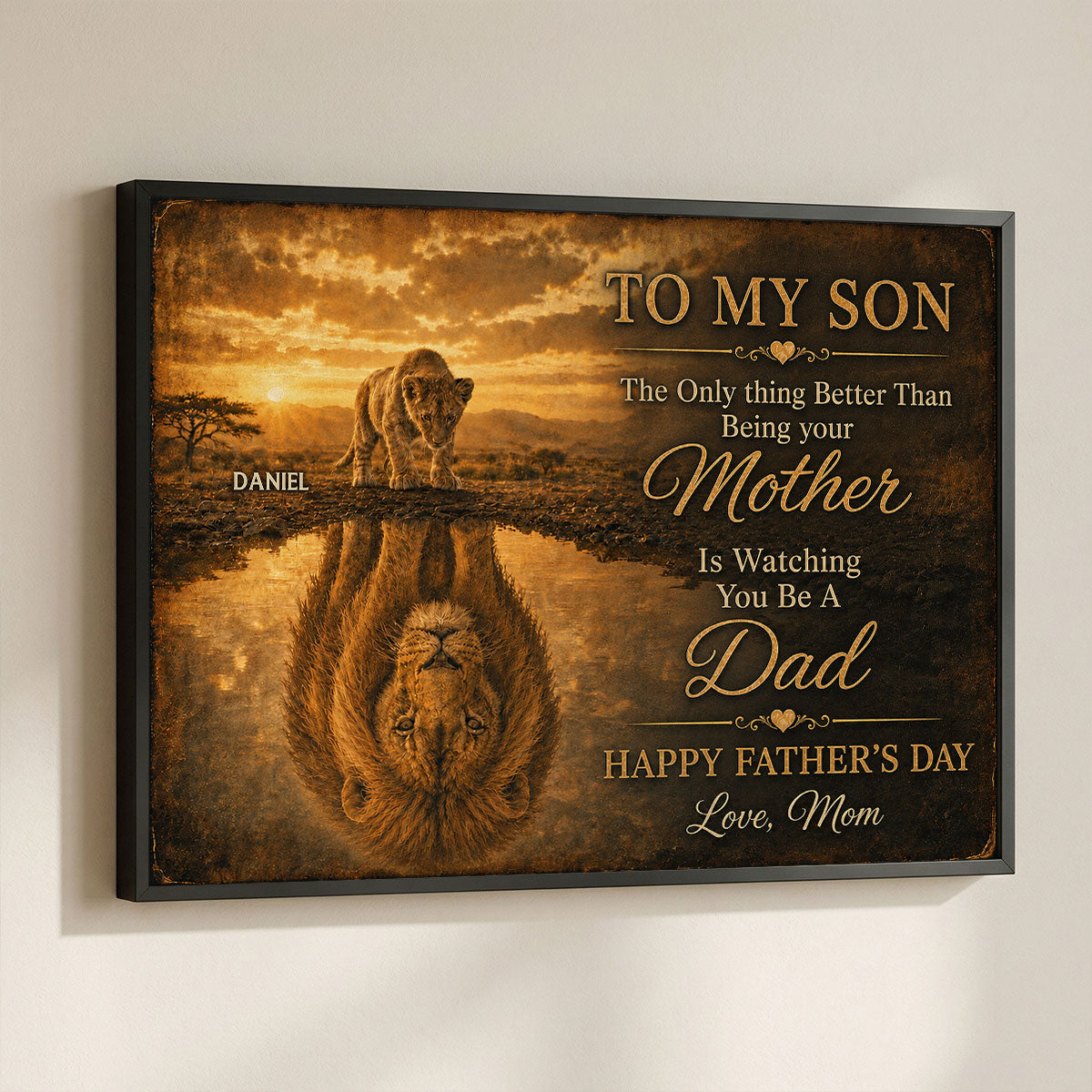 Lion To My Son - Personalized Poster - Father' Day Gift For Son
