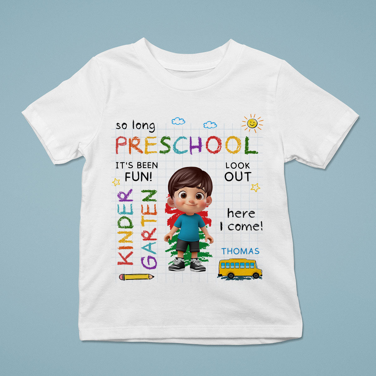 So Long Preschool Look Out Kindergarten - Personalized Shirt - Back To School Gift, Gift For Kids