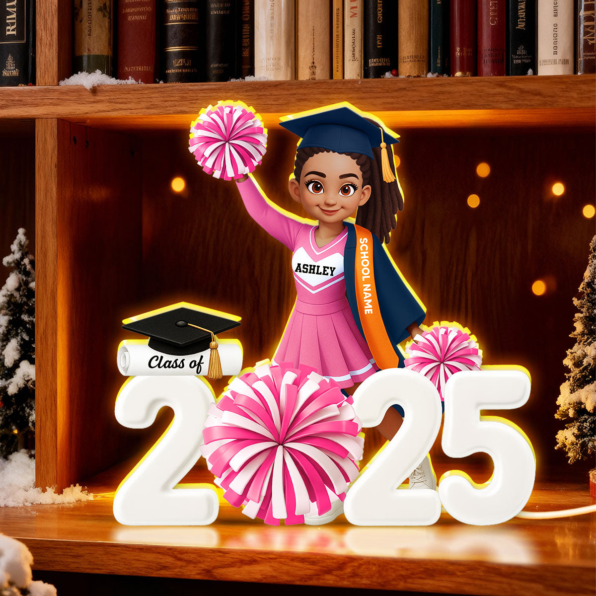 Senior Cheerleader Graduation - Personalized Light Box - Christmas Gift Graduation Gift