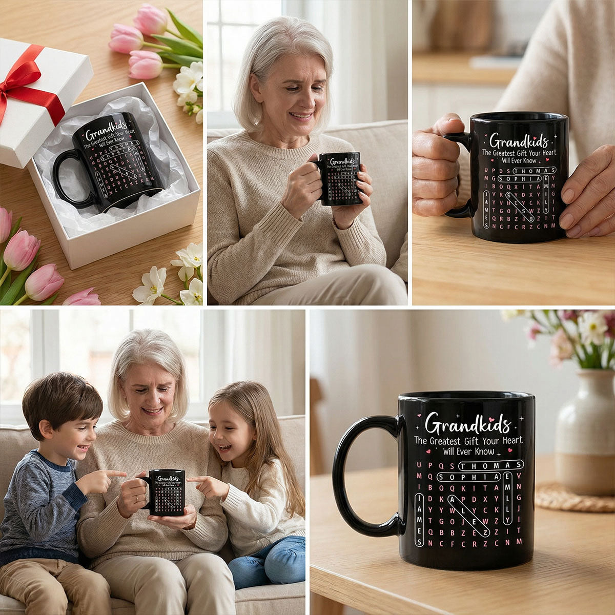 The Greatest Gift You Ever Know Word Search Puzzle Art - Personalized Mug - Gift For Grandma