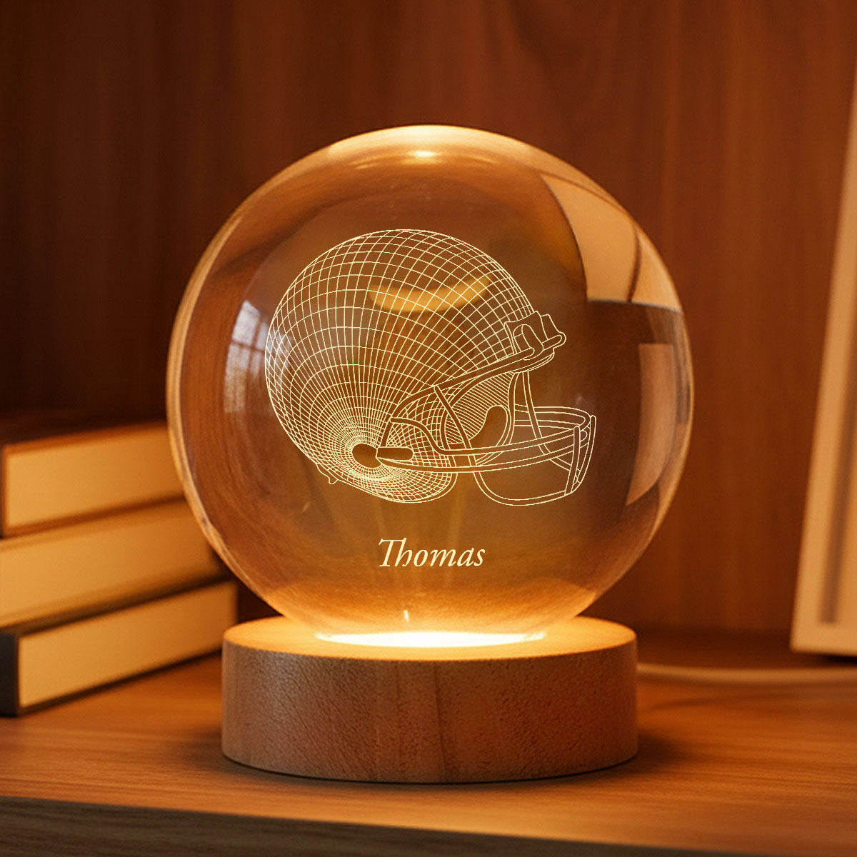 Sport Lover 3D Illusion Art - Personalized Crystal Ball LED Night Light - Gift For Sport Lover Baseball, Football, Gymnastics, Volleyball, Soccer