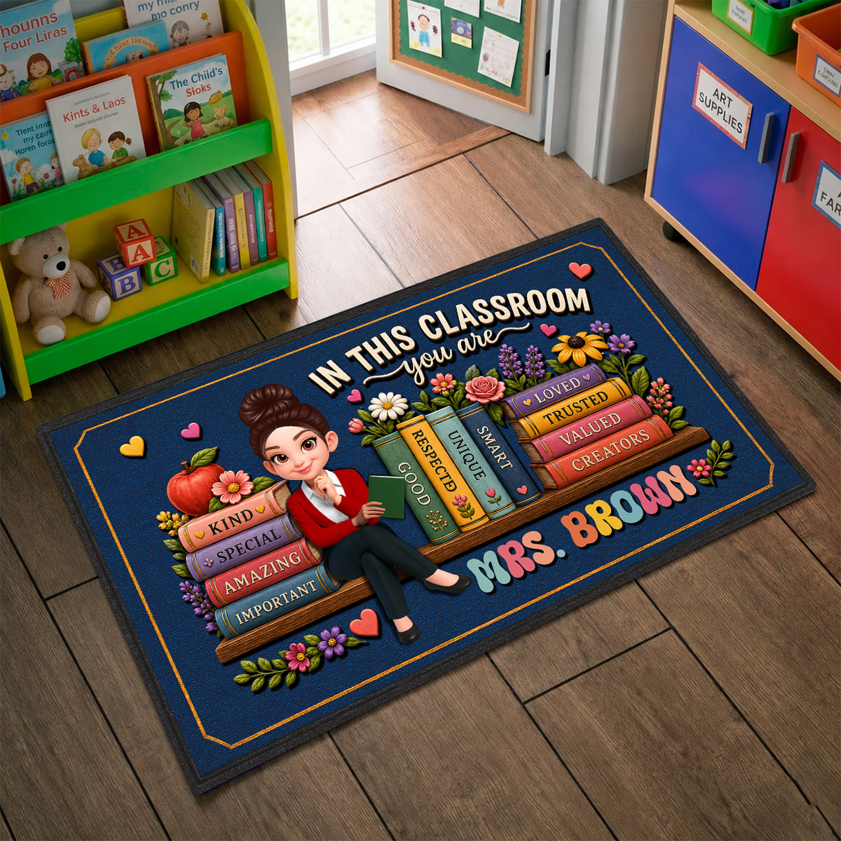 In This Classroom Teacher Welcome - Personalized Doormat - Back to School Decor for Teachers